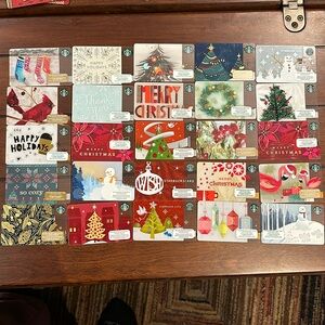 25 Empty Starbucks gift cards
